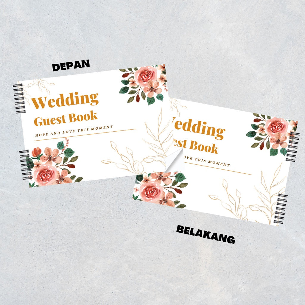 Buku Tamu Pernikahan NON CUSTOM / Wedding Guest Book TIDAK CUSTOM Soft Cover DESIGN KEKINIAN TERBARU