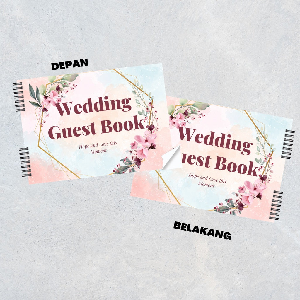 Buku Tamu Pernikahan NON CUSTOM / Wedding Guest Book TIDAK CUSTOM Soft Cover DESIGN KEKINIAN TERBARU