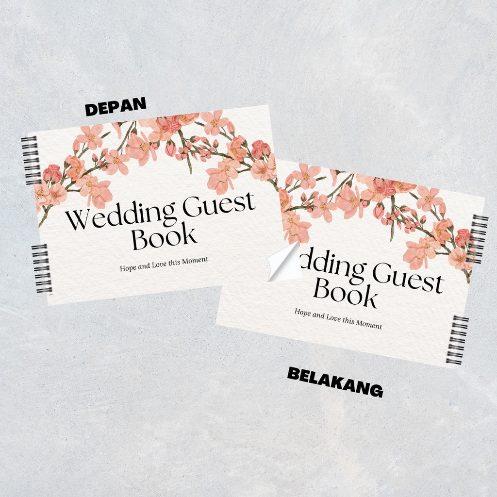 Buku Tamu Pernikahan NON CUSTOM / Wedding Guest Book TIDAK CUSTOM Soft Cover DESIGN KEKINIAN TERBARU