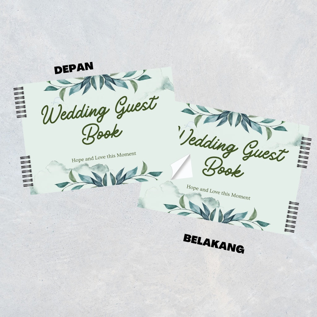 Buku Tamu Pernikahan NON CUSTOM / Wedding Guest Book TIDAK CUSTOM Soft Cover DESIGN KEKINIAN TERBARU