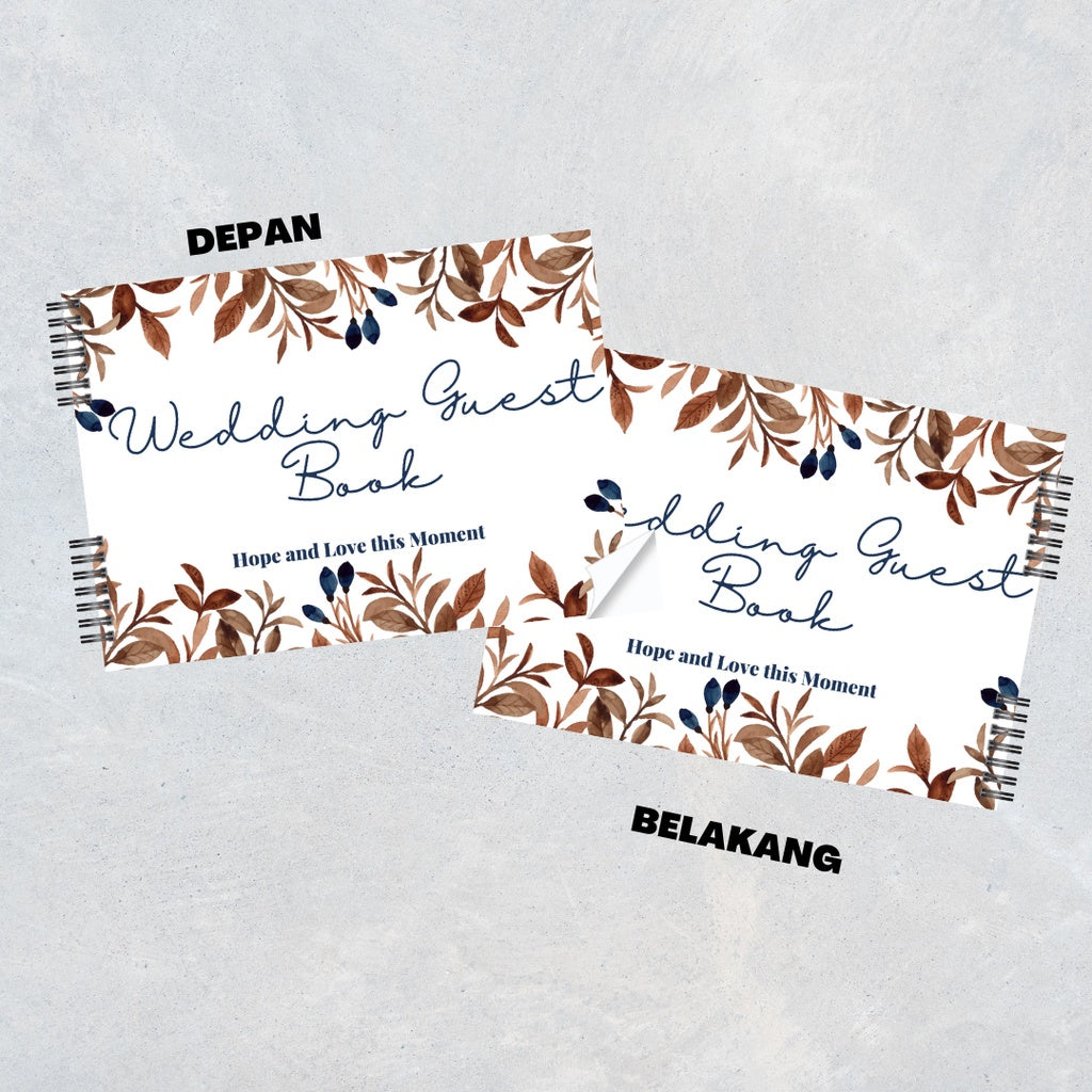 Buku Tamu Pernikahan NON CUSTOM / Wedding Guest Book TIDAK CUSTOM Soft Cover DESIGN KEKINIAN TERBARU