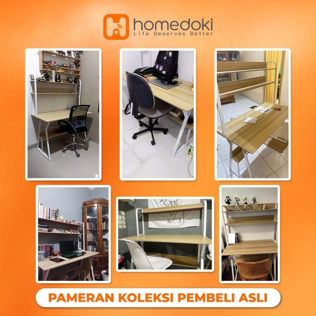 Pekanbaru Homedoki Meja Belajar / Meja Komputer / Meja Kerja / Meja Belajar Minimalis Kayu / Meja Kerja Murah / Meja Belajar Anak