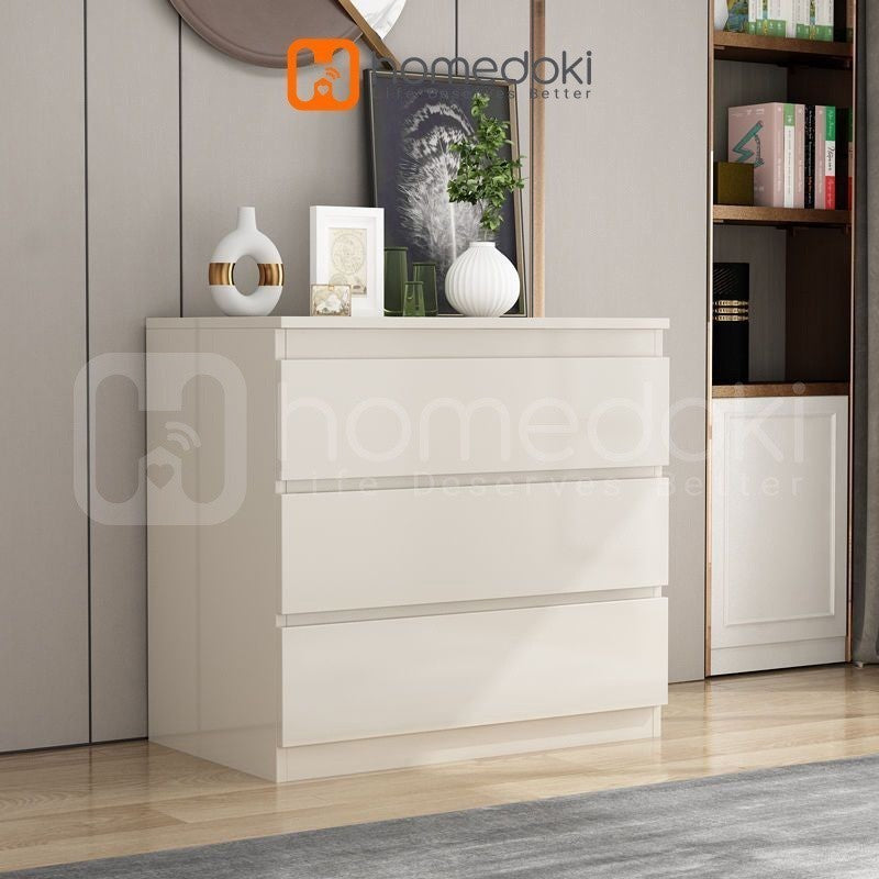Pekanbaru Homedoki Lemari Laci / Lemari Baju Minimalis / Lemari Serbaguna / Lemari Susun Kayu / Lemari Putih Minimalis