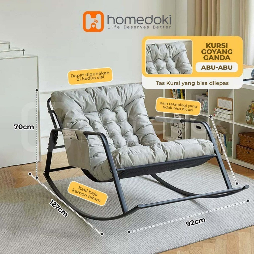 Pekanbaru Homedoki Sofa Santai Kursi / Goyang Santai Kursi / Sofa Malas / Kursi Tidur Sofa / Kursi Sofa Multifungsi / Malas Kursi / Kursi Goyang / Kursi Ruang Tamu / Kursi Tidur Sofa
