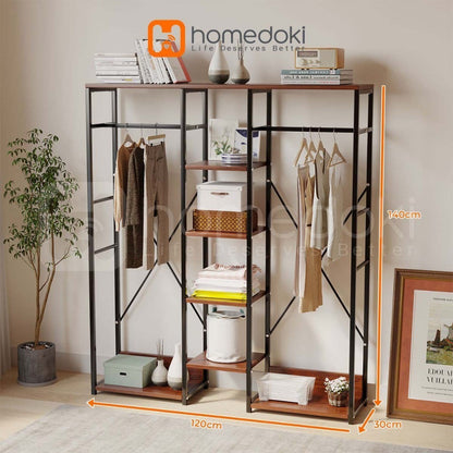 Pekanbaru Homedoki Rak Baju Gantung / Stand Hanger / Rak Baju / Rak Pakaian / Rak Gantung Baju Kayu