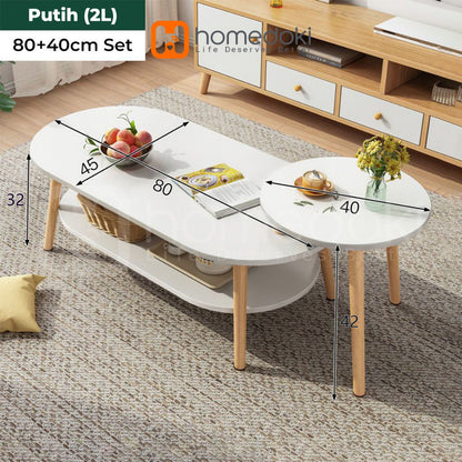 Pekanbaru Homedoki Meja Tamu Minimalis / Meja Kopi / Coffee Table / Meja Kayu / Meja Makan