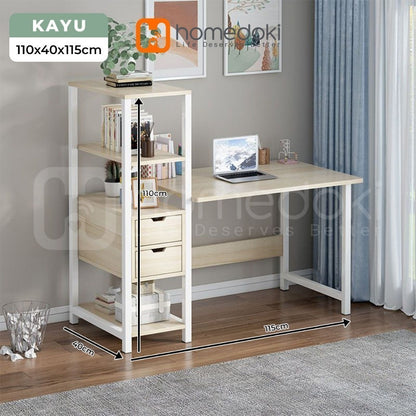 Pekanbaru Homedoki Meja Belajar Minimalis/  Meja Gaming / Meja Komputer / Meja Kantor / Meja Rias Panjang / Meja Kamar Tidur Sederhana