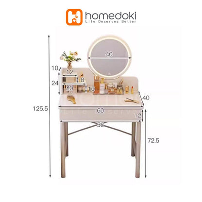 Pekanbaru Homedoki Meja Rias/Meja Rias Aesthetic/Meja Rias Minimalis/Meja Rias Led/Meja Rias Lampu/Meja Rias Sliding/Meja Make Up