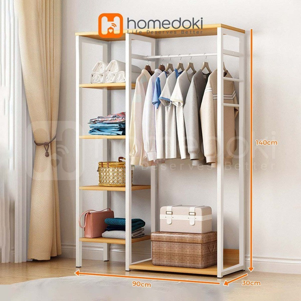 Pekanbaru Homedoki Rak Baju Gantung / Stand Hanger / Rak Baju / Rak Pakaian / Rak Gantung Baju Kayu