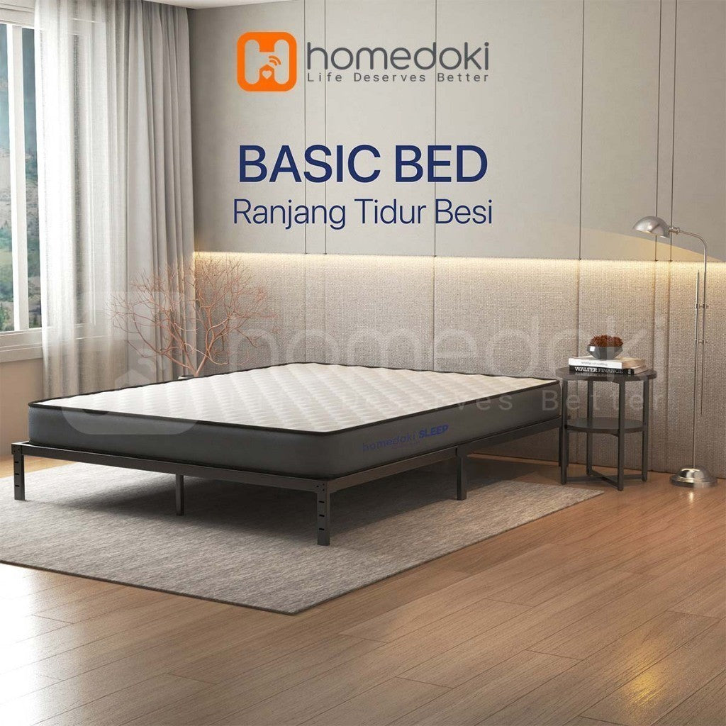 Pekanbaru Homedoki Basicbed / Dipan Tempat Tidur / Yelena Ranjang Tidur / Divan Dipan Tempat Tidur / Kai Ranjang Besi Industrial Bed In A Box