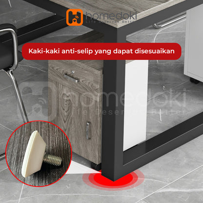 Pekanbaru Homedoki Meja /Meja Kantor / Computer Desk /Meja Kantor / Meja Kayu Minimalis / Meja Kerja
