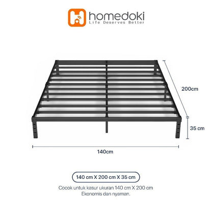 Pekanbaru Homedoki Basicbed / Dipan Tempat Tidur / Yelena Ranjang Tidur / Divan Dipan Tempat Tidur / Kai Ranjang Besi Industrial Bed In A Box
