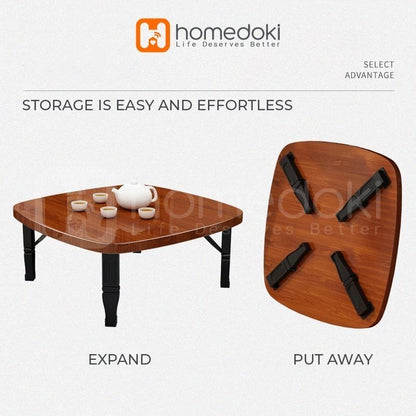 Pekanbaru Homedoki Meja Lesehan Lipat/Meja Lesehan/Meja Lipat/Meja Lesehan Aesthetic/Meja Makan Lipat/Meja Makan