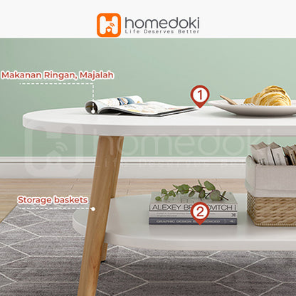 Pekanbaru Homedoki Meja Tamu / Coffee Table / Meja Kopi / Meja Coffee Minimalis / Meja Tamu Minimalis Modern / Meja Minimalis