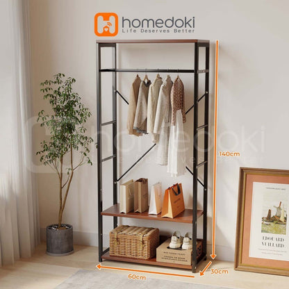 Pekanbaru Homedoki Rak Baju Gantung / Stand Hanger / Rak Baju / Rak Pakaian / Rak Gantung Baju Kayu