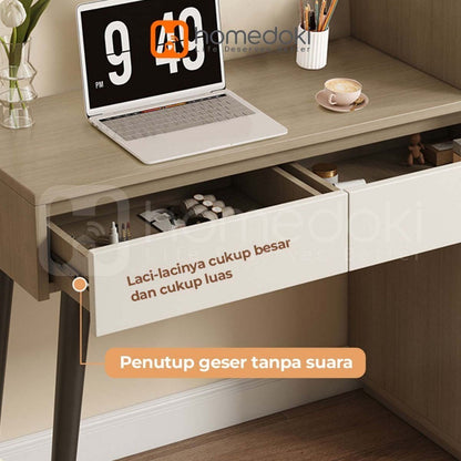 Pekanbaru Homedoki Meja Rias Abu-Abu / Meja Rias Minimalis / Meja Rias / Meja Rias Penyimpanan