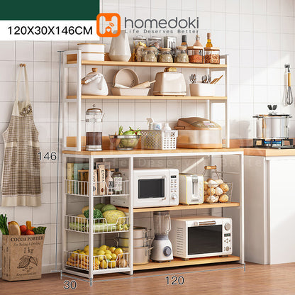 Pekanbaru Homedoki Rak/ Dapur Susun Minimalis Rak /Oven Microwave Bumbu Dapur/ Serbaguna Minimalis/ Kayu Serbaguna Rak