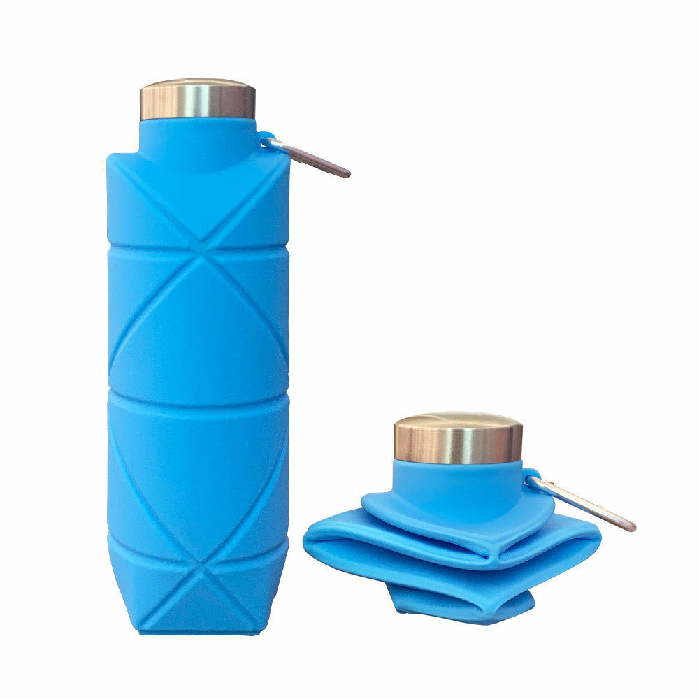 IA- Botol Air Minum Lipat Silikon Bebas BPA Free Botol Perjalanan Ringan untuk Sport Kemping Gym 700ml