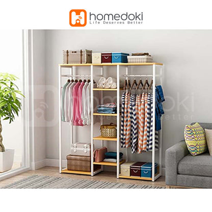 Pekanbaru Homedoki Rak Baju Gantung / Stand Hanger / Rak Baju / Rak Pakaian / Rak Gantung Baju Kayu