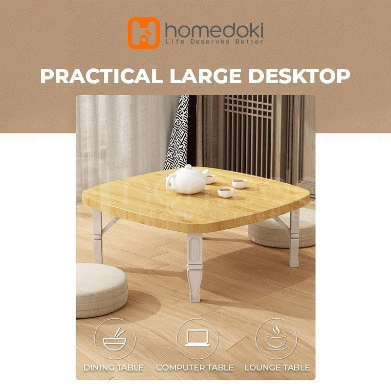 Pekanbaru Homedoki Meja Lesehan Lipat/Meja Lesehan/Meja Lipat/Meja Lesehan Aesthetic/Meja Makan Lipat/Meja Makan