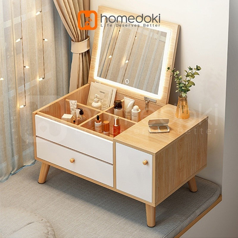 Pekanbaru Homedoki Meja Rias/Meja Rias Minimalis/Meja Rias Led/Meja Rias Lampu/Meja Rias Aesthetic/Meja Rias Sliding