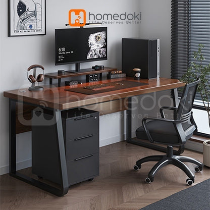 Pekanbaru Homedoki Meja Kerja/ Meja Kantor/ Meja Belajar/ Office Table/ Meja Kayu Minimalis