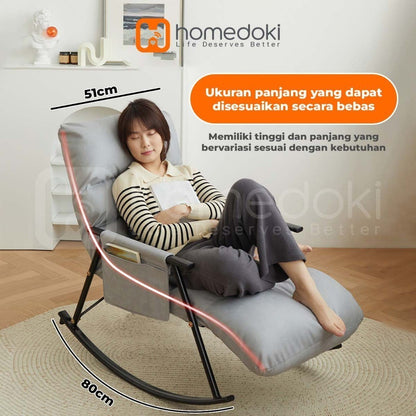 Pekanbaru Homedoki Sofa Santai Kursi / Goyang Santai Kursi / Sofa Malas / Kursi Tidur Sofa / Kursi Sofa Multifungsi / Malas Kursi / Kursi Goyang / Kursi Ruang Tamu / Kursi Tidur Sofa