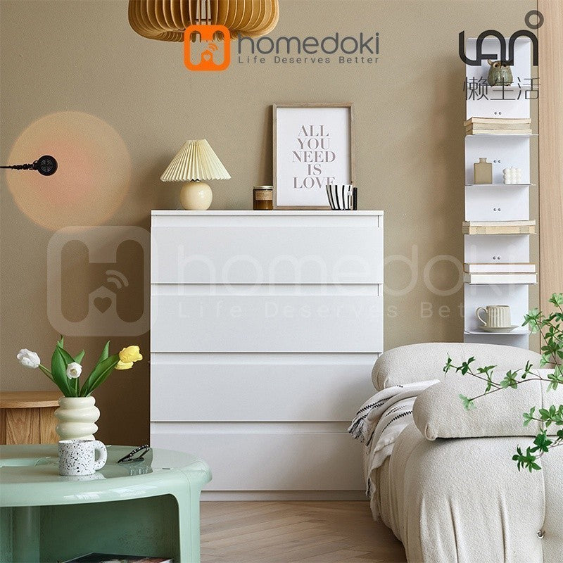 Pekanbaru Homedoki Lemari Laci / Lemari Baju Minimalis / Lemari Serbaguna / Lemari Susun Kayu / Lemari Putih Minimalis