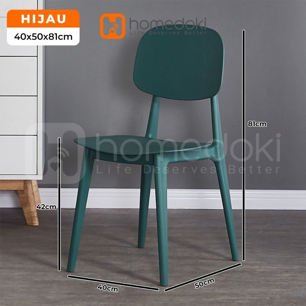 Pekanbaru Homedoki Kursi Plastik/Kursi Kantor/Kursi Belajar/Kursi Teras/Kursi Santai/Kursi Kerja/Kursi Makan/Kursi Cafe