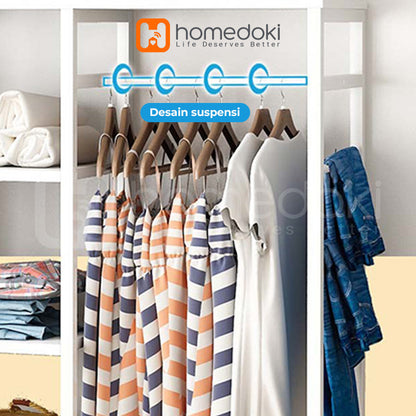 Pekanbaru Homedoki Rak Baju Gantung / Stand Hanger / Rak Baju / Rak Pakaian / Rak Gantung Baju Kayu
