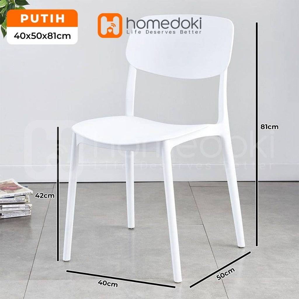 Pekanbaru Homedoki Kursi Plastik/Kursi Kantor/Kursi Belajar/Kursi Teras/Kursi Santai/Kursi Kerja/Kursi Makan/Kursi Cafe