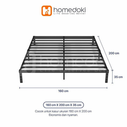 Pekanbaru Homedoki Basicbed / Dipan Tempat Tidur / Yelena Ranjang Tidur / Divan Dipan Tempat Tidur / Kai Ranjang Besi Industrial Bed In A Box