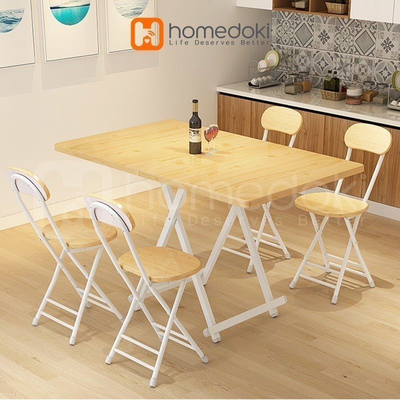 Pekanbaru Homedoki Meja Lipat Minimalis/  Meja Lipat Kayu / Meja Makan Portable / Meja Makan Lipat / Meja Lipat Portable
