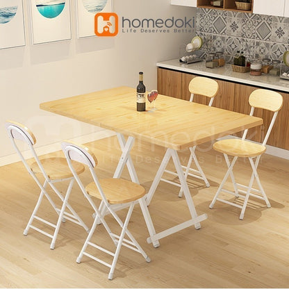Pekanbaru Homedoki Meja Lipat Minimalis/  Meja Lipat Kayu / Meja Makan Portable / Meja Makan Lipat / Meja Lipat Portable