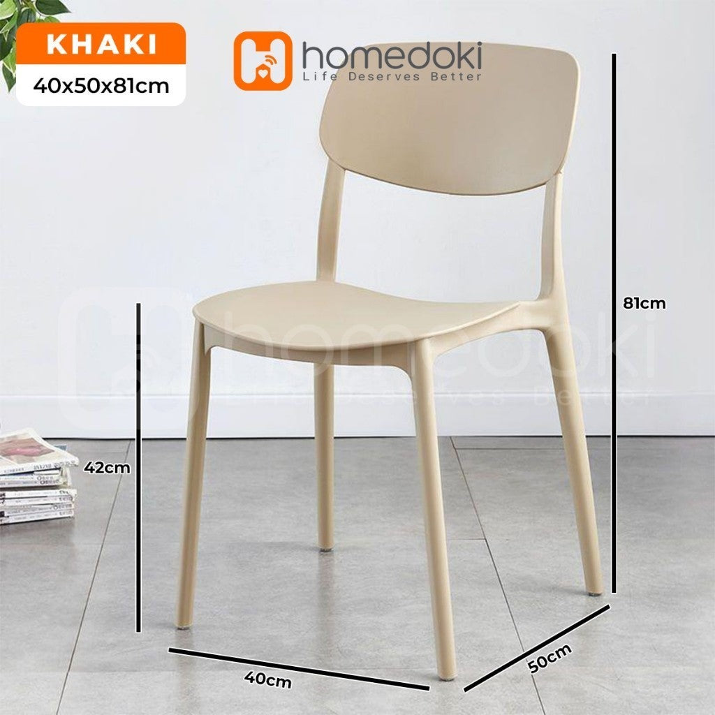 Pekanbaru Homedoki Kursi Plastik/Kursi Kantor/Kursi Belajar/Kursi Teras/Kursi Santai/Kursi Kerja/Kursi Makan/Kursi Cafe