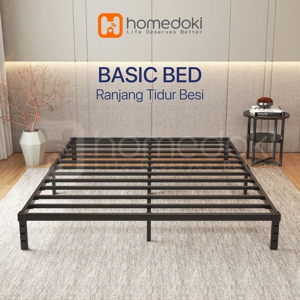 Pekanbaru Homedoki Basicbed / Dipan Tempat Tidur / Yelena Ranjang Tidur / Divan Dipan Tempat Tidur / Kai Ranjang Besi Industrial Bed In A Box