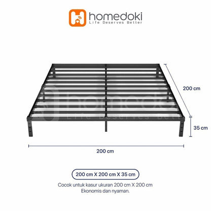 Pekanbaru Homedoki Basicbed / Dipan Tempat Tidur / Yelena Ranjang Tidur / Divan Dipan Tempat Tidur / Kai Ranjang Besi Industrial Bed In A Box