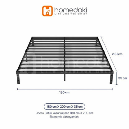 Pekanbaru Homedoki Basicbed / Dipan Tempat Tidur / Yelena Ranjang Tidur / Divan Dipan Tempat Tidur / Kai Ranjang Besi Industrial Bed In A Box