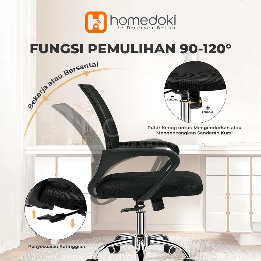 Pekanbaru Homedoki Kursi Kantor / Kursi Gaming / Kursi Putar / Kursi Kerja / Kursi Jaring