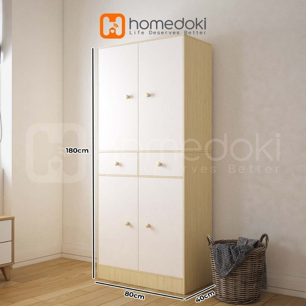 Pekanbaru Homedoki Lemari Pakaian/Lemari Baju/Lemari Baju Minimalis/Lemari Pakaian Estetik/Lemari Baju Aesthetic/Lemari Pakaian Minimalis