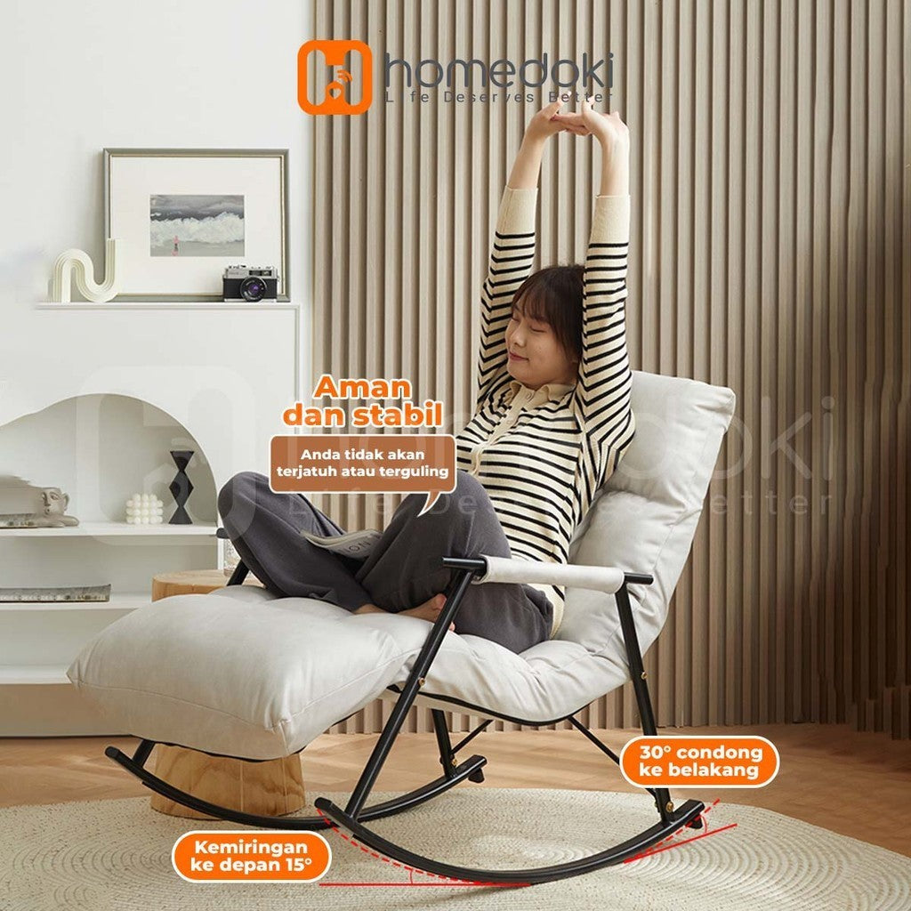 Pekanbaru Homedoki Sofa Santai Kursi / Goyang Santai Kursi / Sofa Malas / Kursi Tidur Sofa / Kursi Sofa Multifungsi / Malas Kursi / Kursi Goyang / Kursi Ruang Tamu / Kursi Tidur Sofa