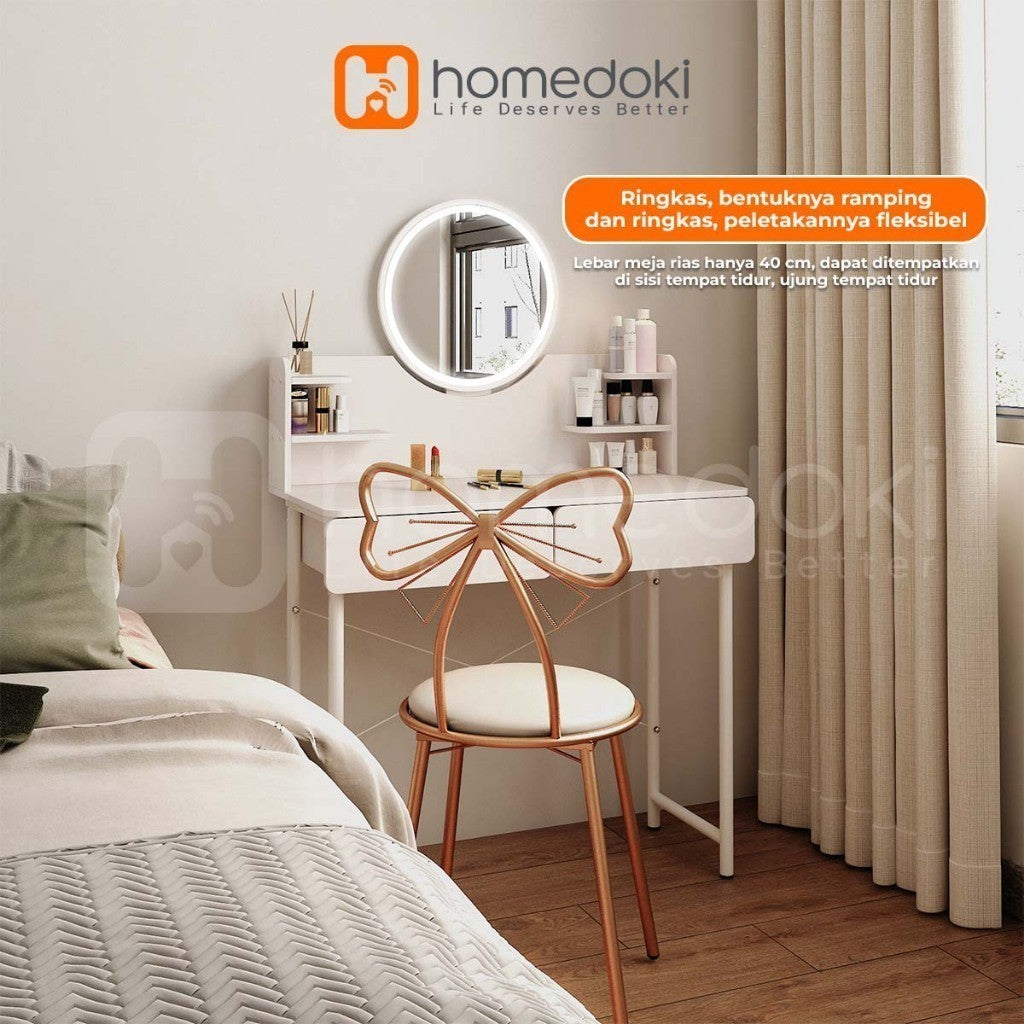Pekanbaru Homedoki Meja Rias/Meja Rias Aesthetic/Meja Rias Minimalis/Meja Rias Led/Meja Rias Lampu/Meja Rias Sliding/Meja Make Up