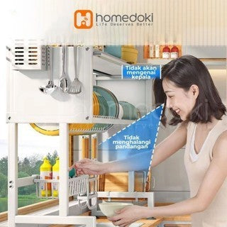 Pekanbaru Homedoki Rak Piring Wastafel / Rak Wastafel Dapur / Rak Di Atas Wastafel / Rak Piring Besi Dapur / Rak Penyimpanan Piring