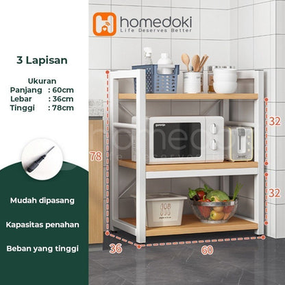 Pekanbaru Homedoki Rak/ Penyimpanan Rak / Dapur Microwave Kamar Rak /Microwave Rak