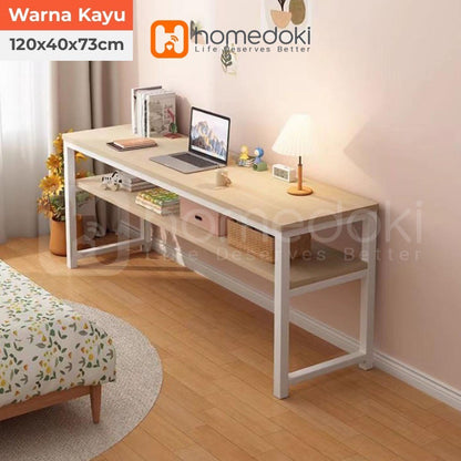 Pekanbaru Homedoki Meja Belajar 120Cm / Meja Kantor / Meja Komputer / Meja Kerja / Meja Kamar / Meja Rias / Meja Makan Minimalis / Meja Kamar Tidur