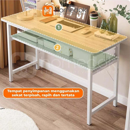 Pekanbaru Homedoki Meja Belajar 120Cm / Meja Kantor / Meja Komputer / Meja Kerja / Meja Kamar / Meja Rias / Meja Makan Minimalis / Meja Kamar Tidur
