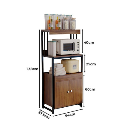 Pekanbaru Homedoki Rak Oven Microwave / Lemari Dapur / Rak Dapur Multifungsi / Lemari Dapur Sederhana