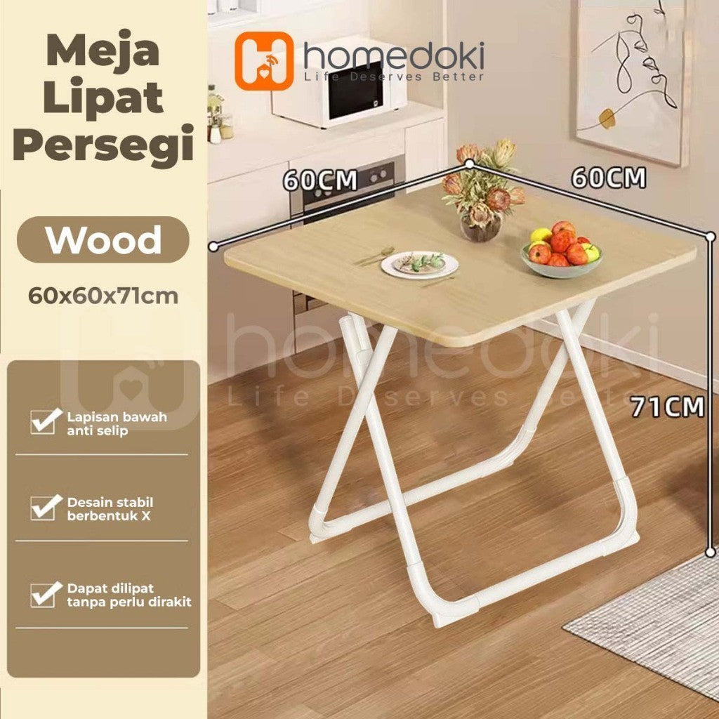 Pekanbaru Homedoki Meja Makan Lipat/Meja Makan/Meja Lipat/Meja Makan Serbaguna/Meja Makan Portable