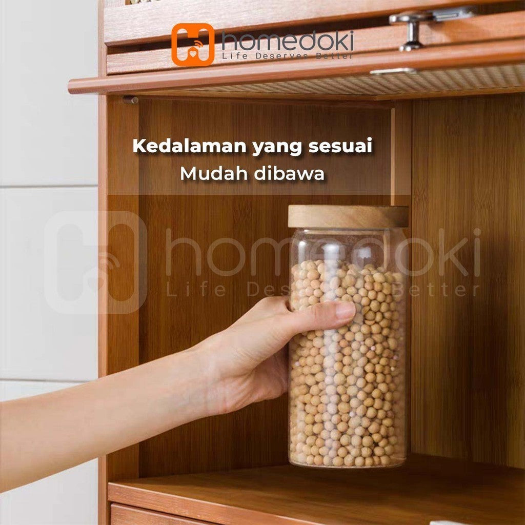 Pekanbaru Homedoki Rak Buku Kayu / Rak Penyimpanan Multifungsi / Lemari Buku / Rak Buku Serbaguna Minimalis