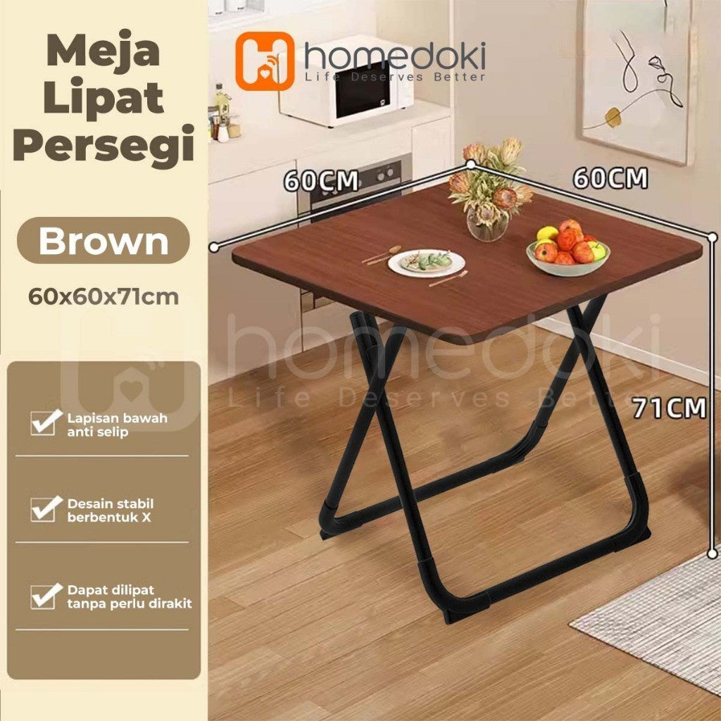 Pekanbaru Homedoki Meja Makan Lipat/Meja Makan/Meja Lipat/Meja Makan Serbaguna/Meja Makan Portable